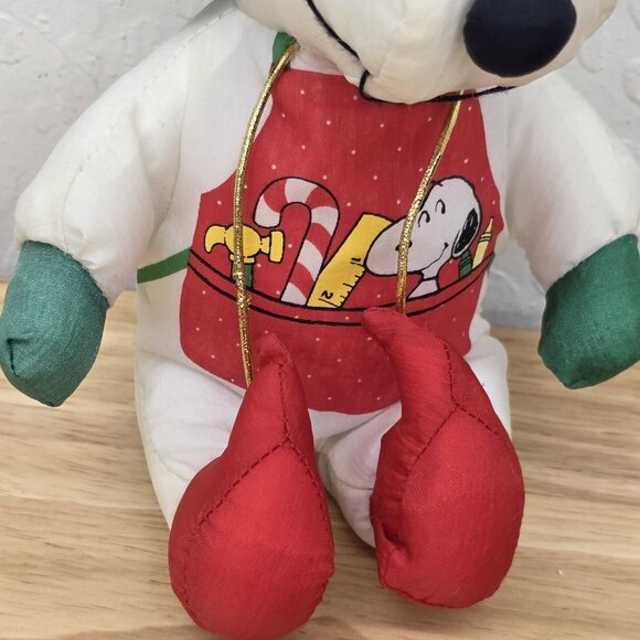 Vintage Snoopy Peanuts Nylon Christmas Plush Set of 2 7in. - Picture 6 of 8